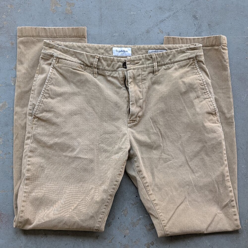 Mens Goodfellow & Co.  Skinny Fit Hennepin Chino Pants Light Brown 34Wx34L